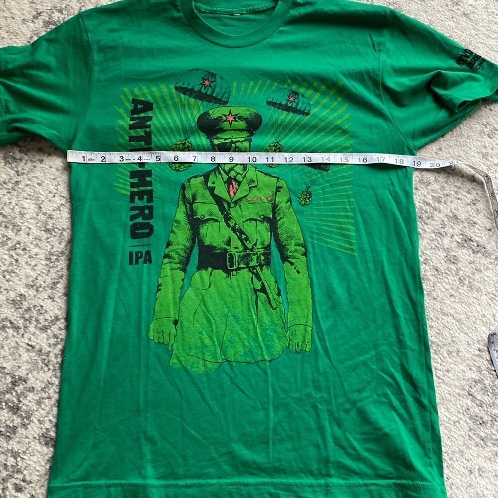 Single Stitch‎ sleeve Revolution Brewing Chicago Green Graphic T Shirt size M